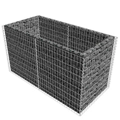 Garden Raised Bed Silver Galvanized Steel 70.9 x 35.4 x 39.4 in