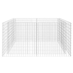 Garden Raised Bed Silver Galvanized Steel 70.9 x 35.4 x 39.4 in