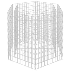 Gabion Raised Bed Silver Galvanized Steel 39.4 x 35.4 x 39.4 in