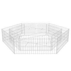 Gabion Raised Bed Silver Galvanized Steel 78.7x68.1x15.7 in