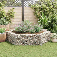 Gabion Raised Bed Silver Galvanized Steel 78.7x68.1x15.7 in