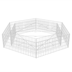Gabion Raised Bed Silver Galvanized Steel 78.7x68.1x15.7 in
