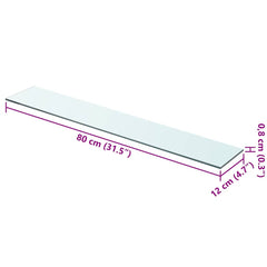 Glass Panel Clear Tempered glass 31.5 x 4.7 in Glass surface