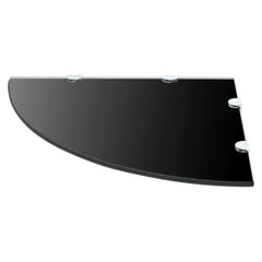 Corner Shelf Black Tempered Glass Medium Wall mounting