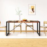 Dining Table Multicolour Reclaimed Wood 70.9 in Durable