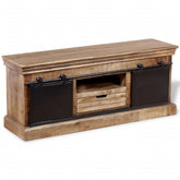 TV Cabinet Multicolor Solid mango wood 43.3 x 11.8 x 17.7 in