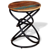End Table Multicolor Solid reclaimed wood top Medium Durable