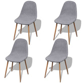 Dining Chairs 4 pcs Gray 46 x 55 x 85 cm fabric