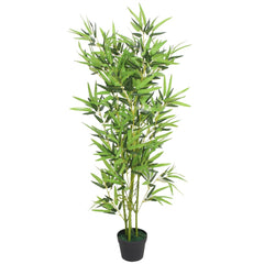 Artificial Plant Green Fabric, Plastic, Iron, Real Bamboo 47.2 in