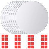 Wall Mirror Set of 8 Transparent Glass Medium Durable