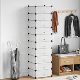 Shoe Organizer White Plastic panels, Steel frames Shoe Organizer