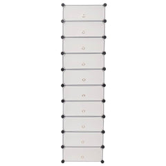 Shoe Organizer White Plastic panels, Steel frames Shoe Organizer