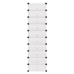 Shoe Organizer White Plastic panels, Steel frames Shoe Organizer
