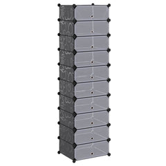 Shoe Organizer Black and white Plastic panels, Steel frames Large