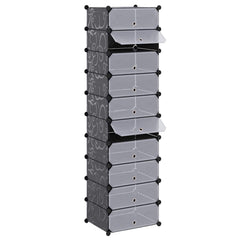 Shoe Organizer Black and white Plastic panels, Steel frames Large