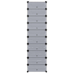 Shoe Organizer Black and white Plastic panels, Steel frames Large