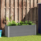 Garden Raised Bed Grey Wood-plastic composite Large Durable