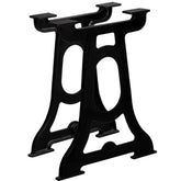 Dining Table Leg Set of 2 Black Cast iron Standard Durable