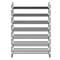Shoe Rack Black Metal and Plastic Large Shoe Rack Rectangular