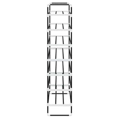 Shoe Rack Black Metal and Plastic Large Shoe Rack Rectangular