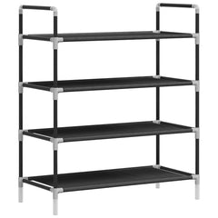 Shoe Rack Black Metal Standard Shoe Rack Rectangular