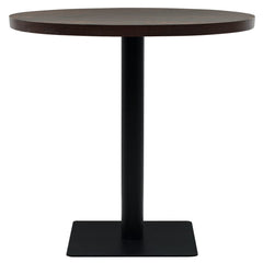 Dining Table Dark Ash MDF, Steel 31.5 in Diameter Simple