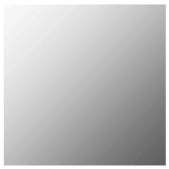 A 15.7x15.7 inch square frameless glass wall mirror.