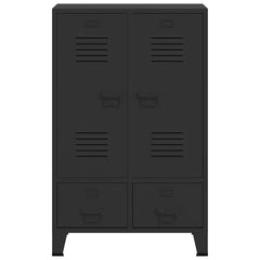 Wardrobe Black Sheet Metal Medium Adjustable Shelves