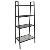 Display Shelf Black Metal Compact Display Shelf Rectangular
