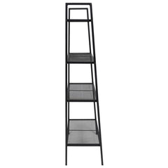 Display Shelf Black Metal Compact Display Shelf Rectangular