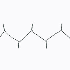 Net of 150 warm white LED lights for decorating 59.1-inch Christmas trees.