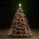A 70.9-inch net of 180 warm white LEDs designed for even Christmas tree lighting.