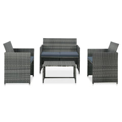 Patio Sofa Set Set of 4 Gray
