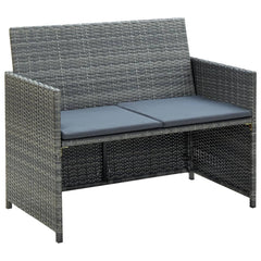 Patio Sofa Set Set of 4 Gray