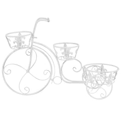 Plant Stand Antique white Metal Medium Decorative Inlays