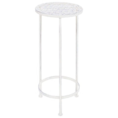 Plant Stand Antique White Metal Medium Stackable Plant Stand