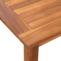 Dining Set Black and Brown PE Rattan, Acacia Wood, Steel Medium