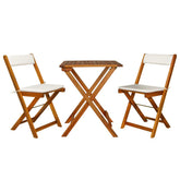 Garden furniture sets with Cushion Folding 3 pcs Warm Wood Tone
