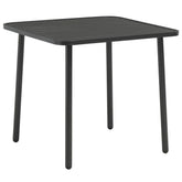 Outdoor Table Dark Grey E-coated and Powder-Coated Steel