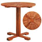 Pedestal Table Brown Solid Acacia wood Medium Pedestal base