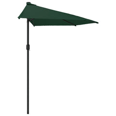 Garden Parasol Green Polyester, Aluminum, Steel