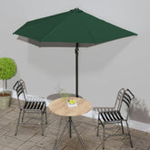 Garden Parasol Green Polyester, Aluminum, Steel