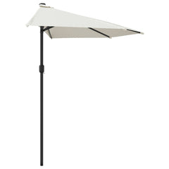 Garden Parasol Sand Polyester, Aluminum, Steel 118.1 x 61.0 in