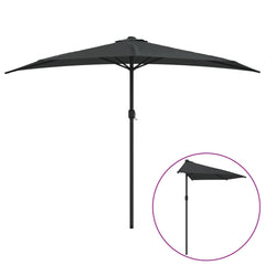 Garden Parasol Anthracite Polyester Fabric 118.1 x 61.0 in