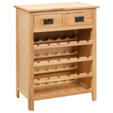 Wine Cabinet 28.3x12.5x35.4 Solid Oak Wood
