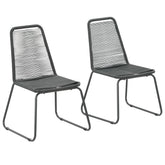 Dining Chair Set of 2 Black