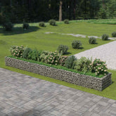 Gabion Raised Bed Silver Galvanized Steel Large