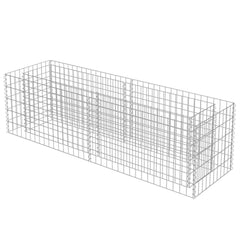 Gabion Raised Bed Silver Galvanized steel 70.9 x 19.7 x 19.7 in