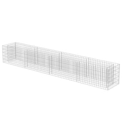 Gabion Raised Bed Silver Galvanized steel 141.7x19.7x19.7 in
