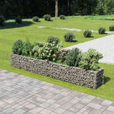 Gabion Raised Bed Silver Galvanized steel 141.7x19.7x19.7 in